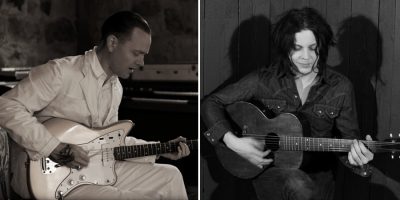 C.W. Stoneking and Jack White, both playing guitars