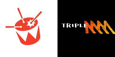 The logos for Australian radio stations triple j and Triple M