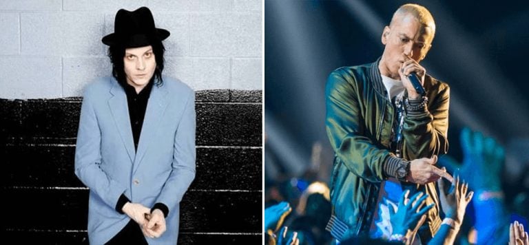 Detroit musicians Jack White and Eminem