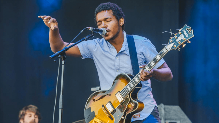 US blues musician Benjamin Booker performing live