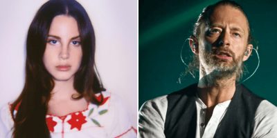 2 panel image of Lana Del Rey and Radiohead's Thom Yorke