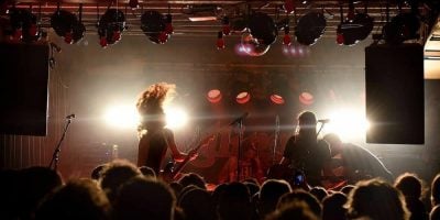 A band performing live in Melbourne