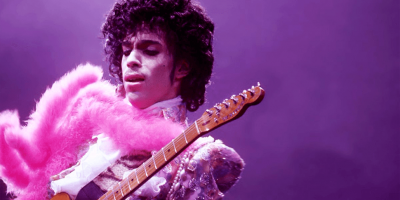 Music icon Prince performing live