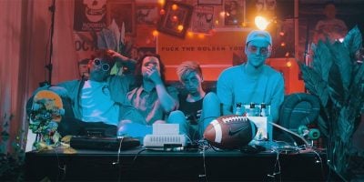 A screenshot from Bakers Eddy's video for 'Sad And Happy'