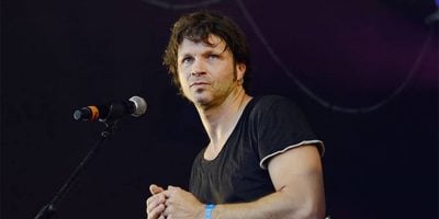 Bertrand Cantat, formerly of Noir Désir, performing live.