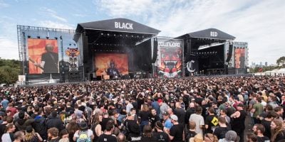 Image of the main stages at the Melbourne Download Festival 2018