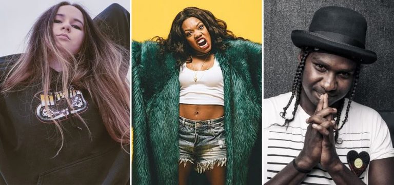 Mallrat, Lady Leshurr, and Baker Boy, three of the hip-hop acts heading to Groovin The Moo this year