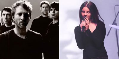 2 panel image of Radiohead and Lana Del Rey
