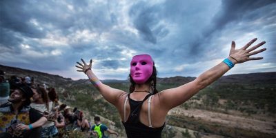 Image of an attendee at the Wide Open Space music festival