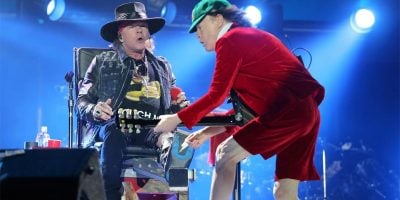 Axl Rose performing live with AC/DC