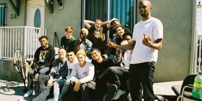 Members of US hip-hop collective BROCKHAMPTON, with Ameer Vann pictured right.