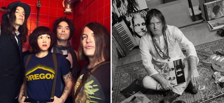 2 panel image of The Dandy Warhols and The Brian Jonestown Massacre