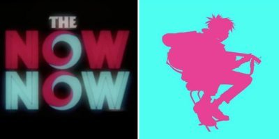 2 panel image of images featured on a new website, purportedly run by Gorillaz to introduce their new album