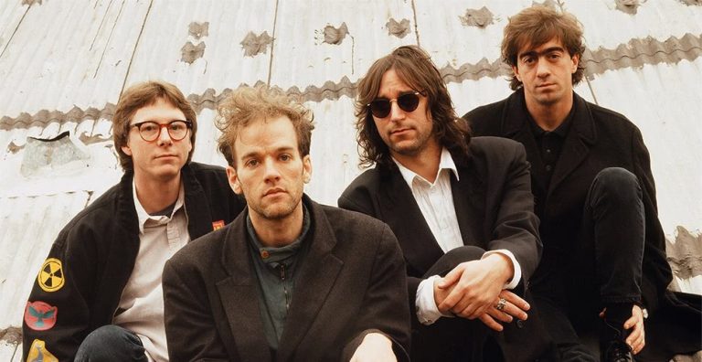 Alt-rock band R.E.M. pictured in the early '90s