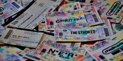 Image of concert tickets, such as those sold by Viagogo