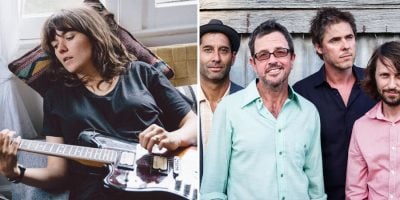 2 panel image of Courtney Barnett and The Whitlams, who are headling this year's Queenscliff Music Festival