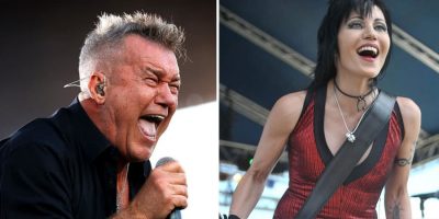 2 panel image of Jimmy Barnes and Joan Jett, who are headlining the 2019 Red Hot Summer Tour