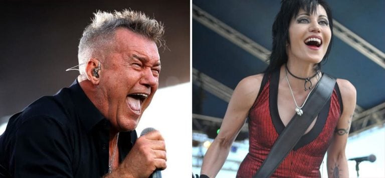 2 panel image of Jimmy Barnes and Joan Jett, who are headlining the 2019 Red Hot Summer Tour