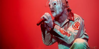 Corey Taylor of Slipknot performing live.