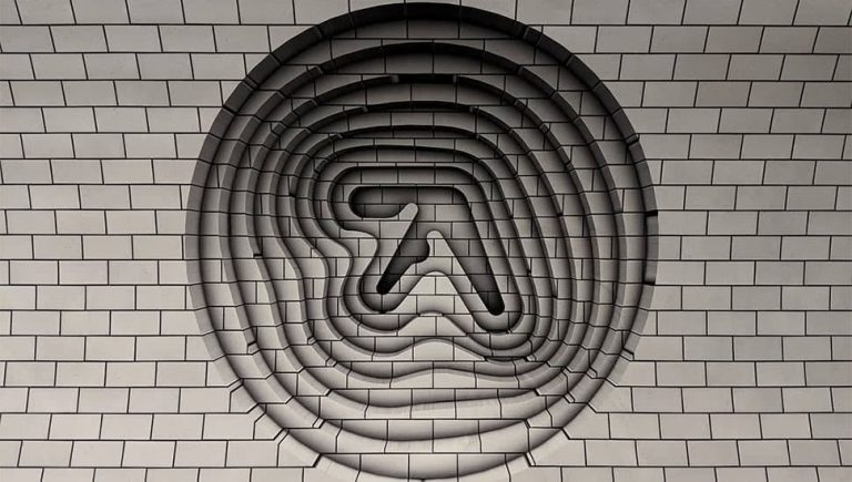 Image of the new Aphex Twin advertisement in the London Underground