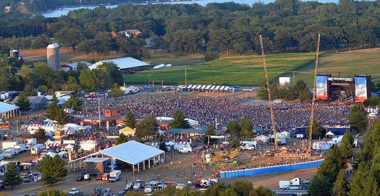 Image of the Country Thunder music festival, where an attendee was struck by lightning.