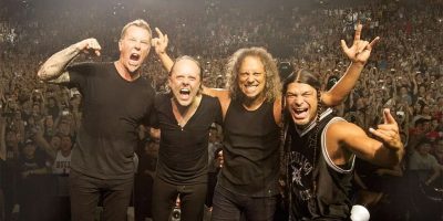 Thrash metal icons Metallica performing live