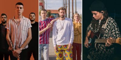 Trophy Eyes, The Rubens, and Tash Sultana, the three most-played acts on triple j this week.
