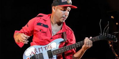 Tom Morello of Rage Against The Machine and the Atlas Underground performing live.