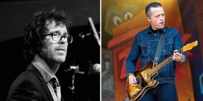 2 panel image of US musicians Ben Folds and Jason Isbell