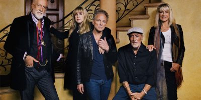 Legendary rockers Fleetwood Mac, with departed member Lindsey Buckingham pictured centre.