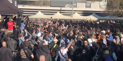 World record attempt participants at the Sydney Guitar Festival.