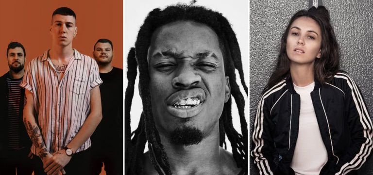 Trophy Eyes, Denzel Curry, and Amy Shark, three of the most-played acts on triple j this week.