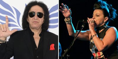 Image of KISS' Gene Simmons and Lillye's Virginia Lillye