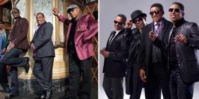 2 panel image of Kool & The Gang, and The Jacksons, who will be headling the Sydney Summer Series