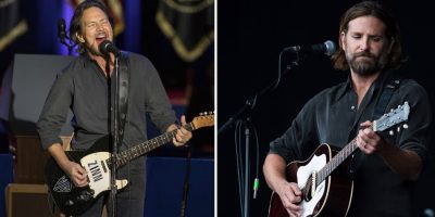Pearl Jam's Eddie Vedder and Bradley Cooper