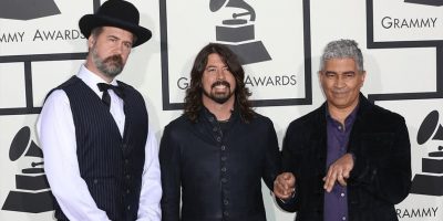 Krist Novoselic, Dave Grohl, and Pat Smear, three of the surving members of Nirvana