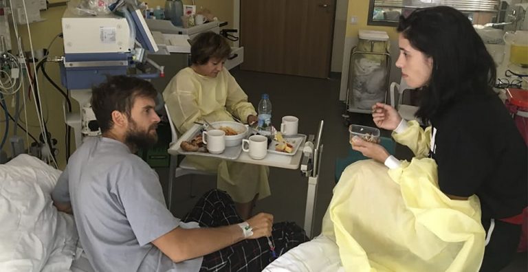 Pussy Riot's Peter Verzilov in a German hospital