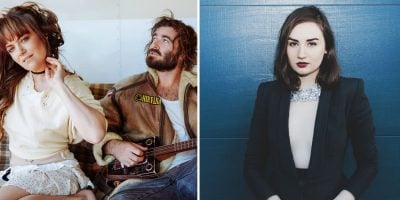 2 panel image of Angus & Julia Stone and Meg Mac, who will headline this year's SummerSalt concerts