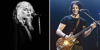 2 panel image of Jack White and Blondie