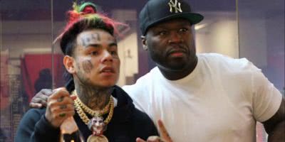 Image of controversial rapper Tekashi 6ix9ine and 50 Cent