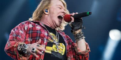 Guns N' Roses' Axl Rose performing live