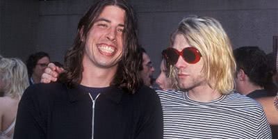 Dave Grohl and Kurt Cobain of Nirvana