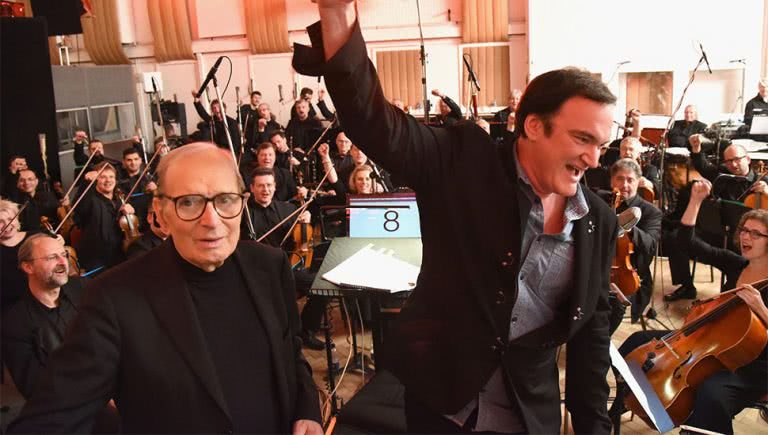 Image of Ennio Morricone and Quentin Tarantino