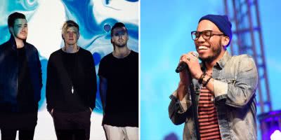 2 panel image of Anderson .Paak and RÜFÜS DU SOL, two of triple j's most-played artists this week