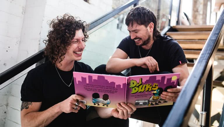 Peking Duk with their debut book, DJ Duks