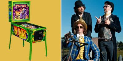 Image of Primus and their own pinball machine