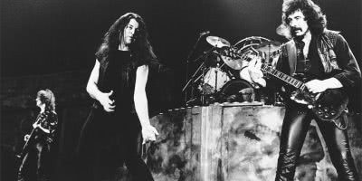 Deep Purple's Ian Gillan performing with Black Sabbath