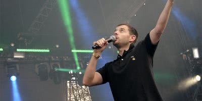 Mike Skinner of The Streets performing live