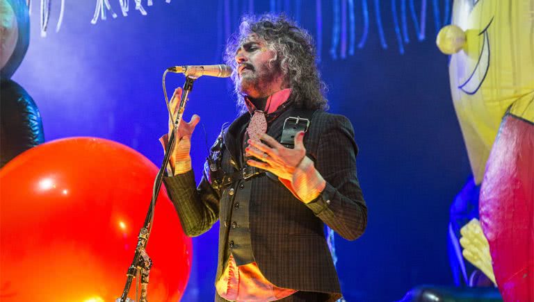 Wayne Coyne of The Flaming Lips performing live