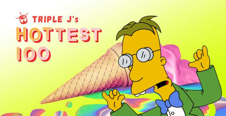 Image of The Simpsons' Professor Frink predicting the triple j Hottest 100